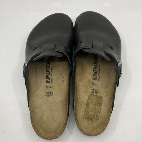 Birkenstock Boston Black Leather Clogs Mens EU 44/US 11 Slip On - Picture 4 of 9